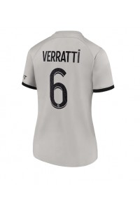 Paris Saint-Germain Marco Verratti #6 Fotballdrakt Borte Klær Dame 2022-23 Korte ermer